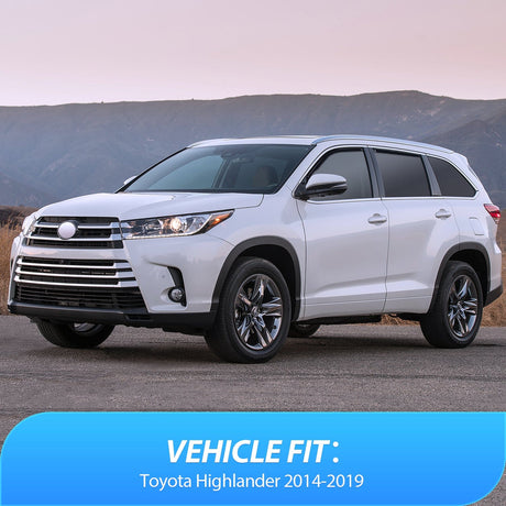 Rain Guards Window Rain Guards for Toyota Highlander 2014 2015 2016 2017 2018 2019 Vent Window Visors, Window Deflectors-4PCS