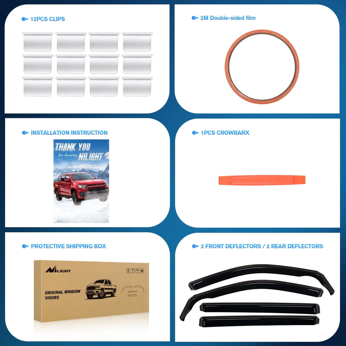 Rain Guards Window Rain Guards for Toyota Highlander 2014 2015 2016 2017 2018 2019 Vent Window Visors, Window Deflectors-4PCS