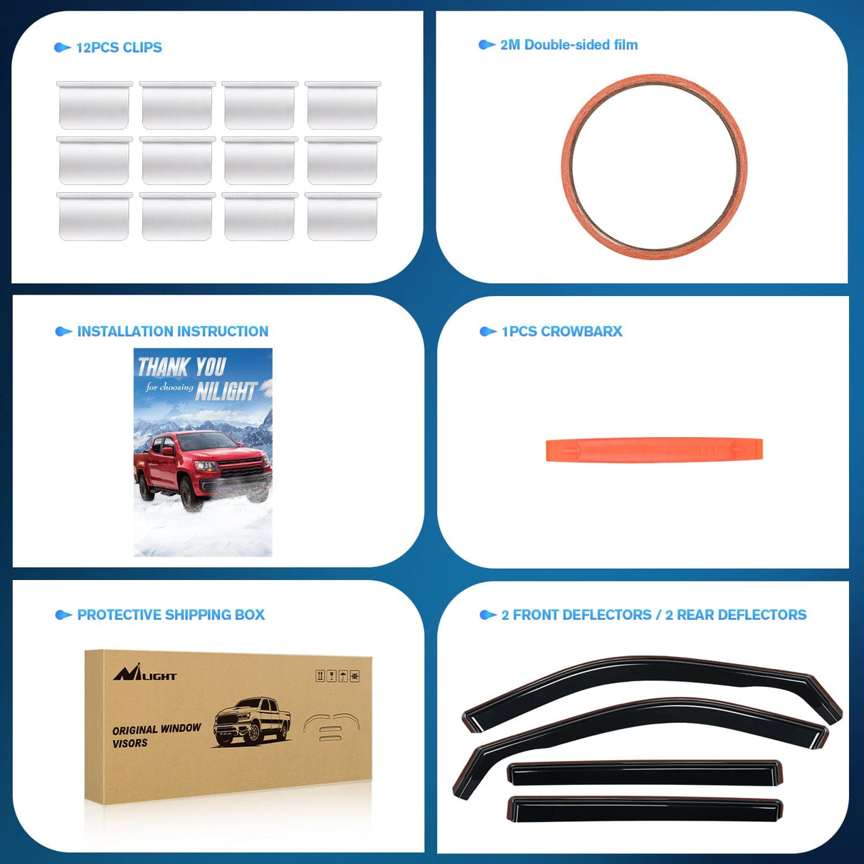 Rain Guards Window Deflectors for Toyota Highlander 2020 2021 2022 2023 2024 2025 Vent Window Visors, Rain Guards-4PCS