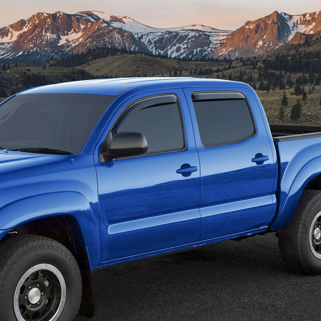 Rain Guards Rain Guards for Tacoma 2005 2006 2007 2008 2009 2010 2011 2012 2013 2014 2015 Double Cab Original Window Deflectors, Vent Window Visors-4PCS