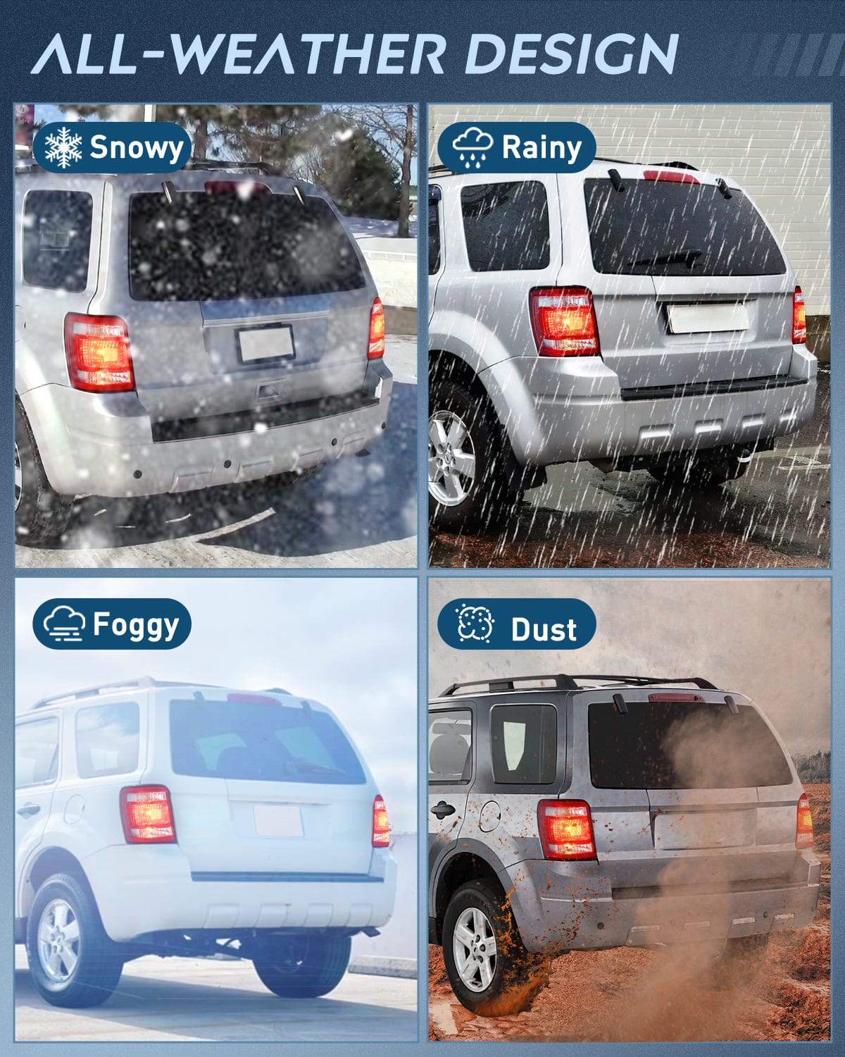 Taillight Assembly Taillight Assembly Compatible with 2008 2009 2010 2011 2012 Ford Escape Tail Lights Rear Lamp Replacement OE Style Driver and Passenger Side