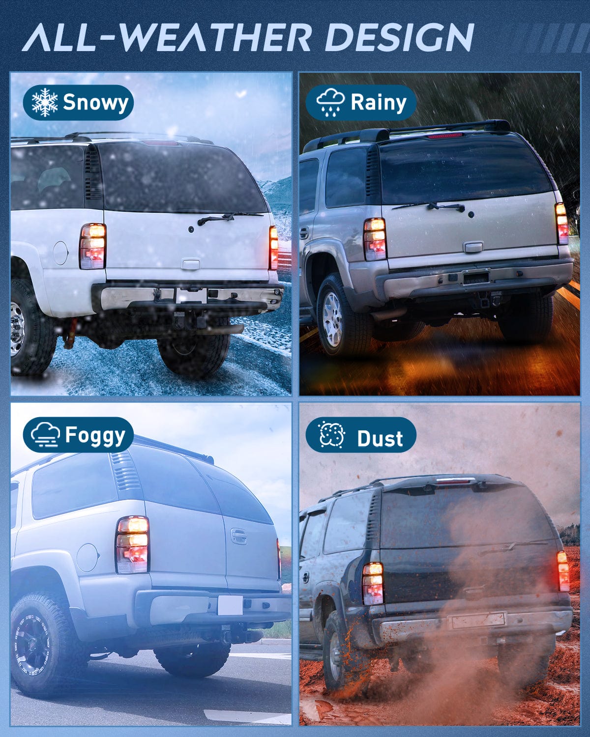 Taillight Assembly Taillight Assembly Compatible with 2000 2001 2002 2003 2004 2005 2006 Chevy Tahoe Suburban GMC Yukon Tail Light OE Style Rear Lamp Replacement Driver and Passenger Side