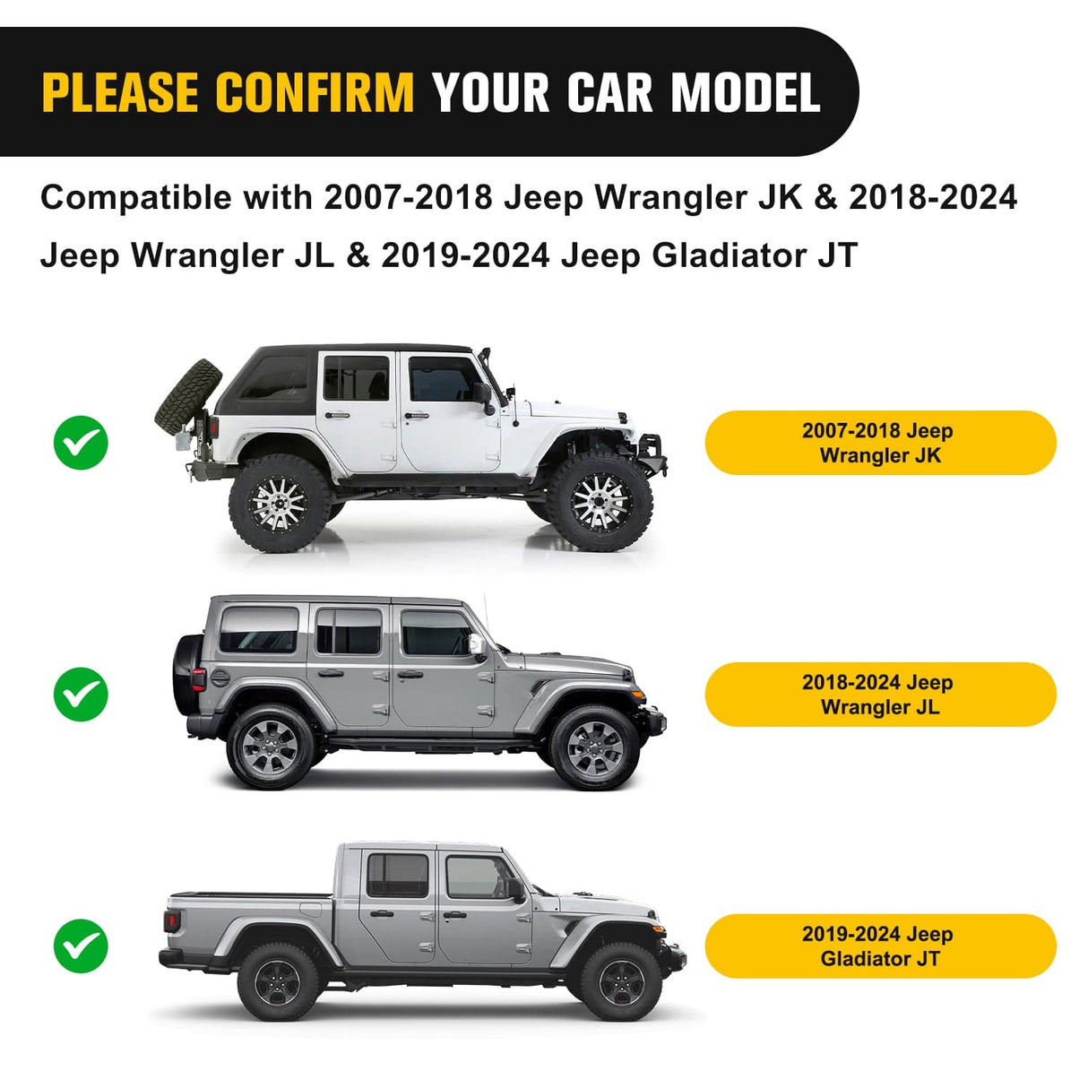Roof Rack 2007 2008 2009 2010 2011 2012 2013 2014 2015 2016 2017 2018 Jeep Wrangler JK 2018 2019 2020 2021 2022 2023 2024 Jeep Wrangler; 2019 2020 2021 2022 2023 2024 Jeep Gladiator JT Roof Rack Cross Bars Aluminum Anti-Theft Lock