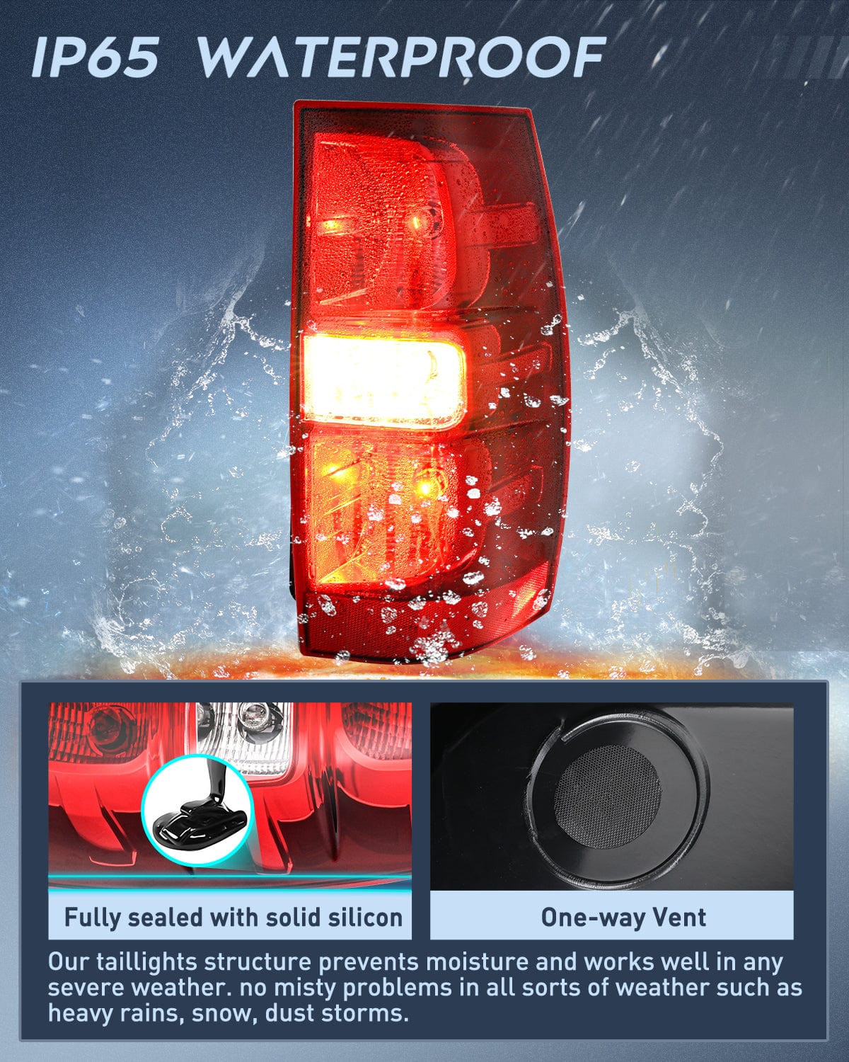 Taillight Assembly Taillight Assembly Compatible With 2007 2008 2009 2010 2011 2012 2013 2014 Chevy Chevrolet Tahoe Suburban Tail Lights Rear Lamps Replacement Passenger Side Red