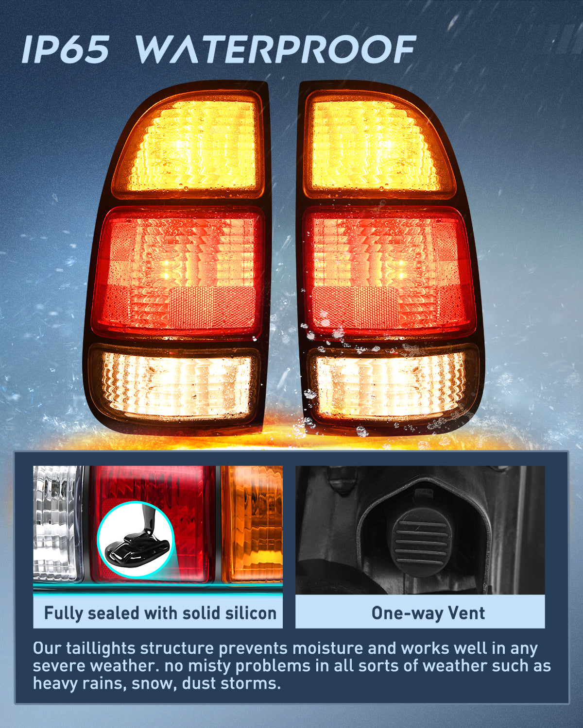 Nilight Taillight Assembly Compatible with 2000 2001 2002 2003 2004 2005 2006 Toyota Tundra Tail Light OE Style Rear Lamp Replacement Driver and Passenger Side