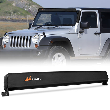 light cover LED Light Bar Cover 42 Inches Black Nylon Protective Sleeve Universal Fit Straight and Curved Bar Waterproof Dustproof Scratch-Proof Light Cover for Driving Off Road Lights
