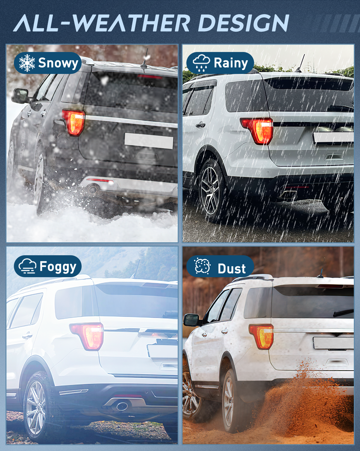 Nilight Taillight Assembly Compatible with 2016 2017 2018 2019 Ford Explorer Rear Lamp Replacement OE Style LED and halogen bulbs Driver Side