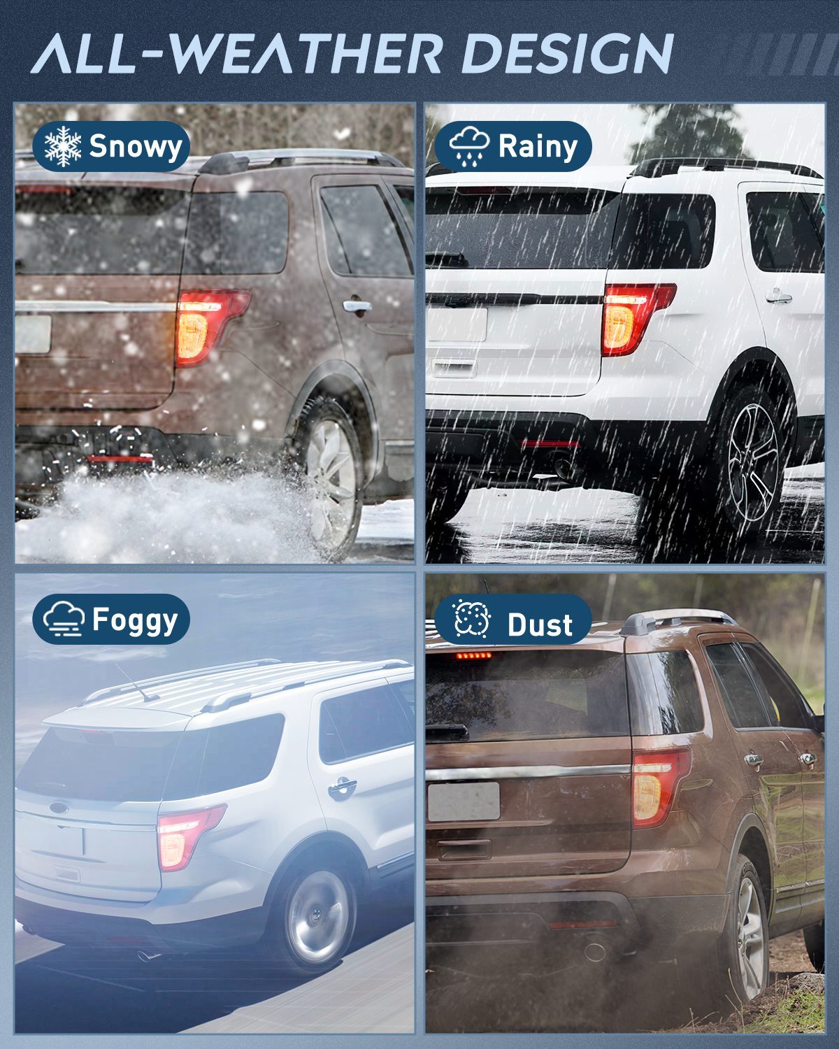 Nilight Taillight Assembly Compatible with 2011 2012 2013 2014 2015 Ford Explorer Rear Lamp Replacement OE Style LED and halogen bulbs Passenger Side