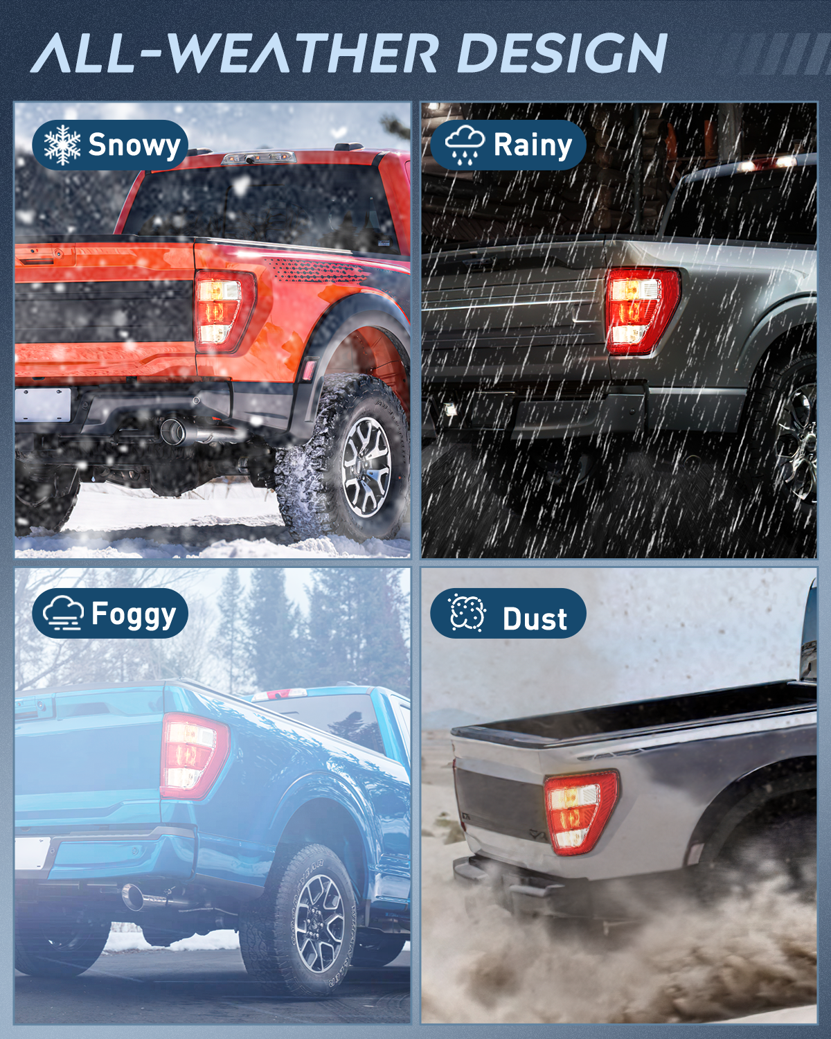 Nilight Taillight Assembly Compatible with 2021 2022 2023 Ford F150 XL Non Blind Spot Tail Light Model Rear Lamp Replacement OE Style halogen bulbs Passenger Side