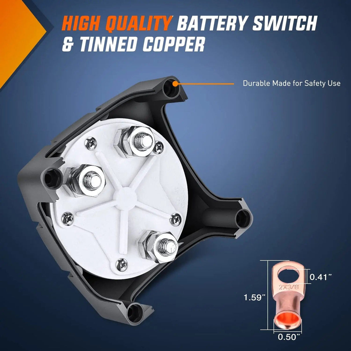 Rocker Switch 1-2-Both-Off Battery Disconnect Switch kits