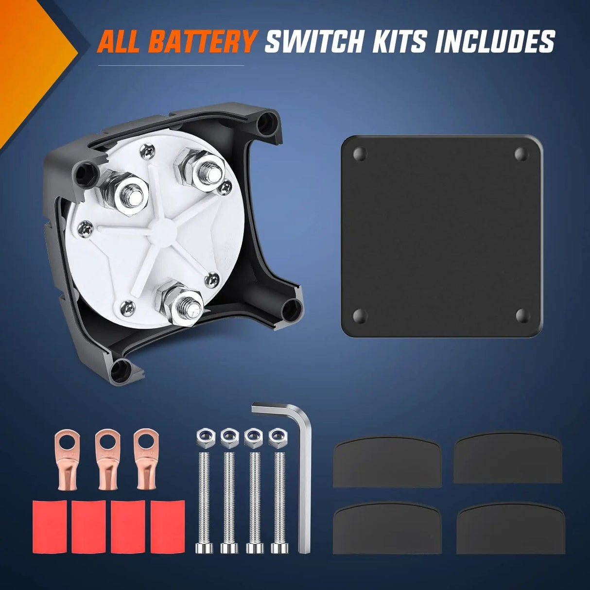 Rocker Switch 1-2-Both-Off Battery Disconnect Switch kits