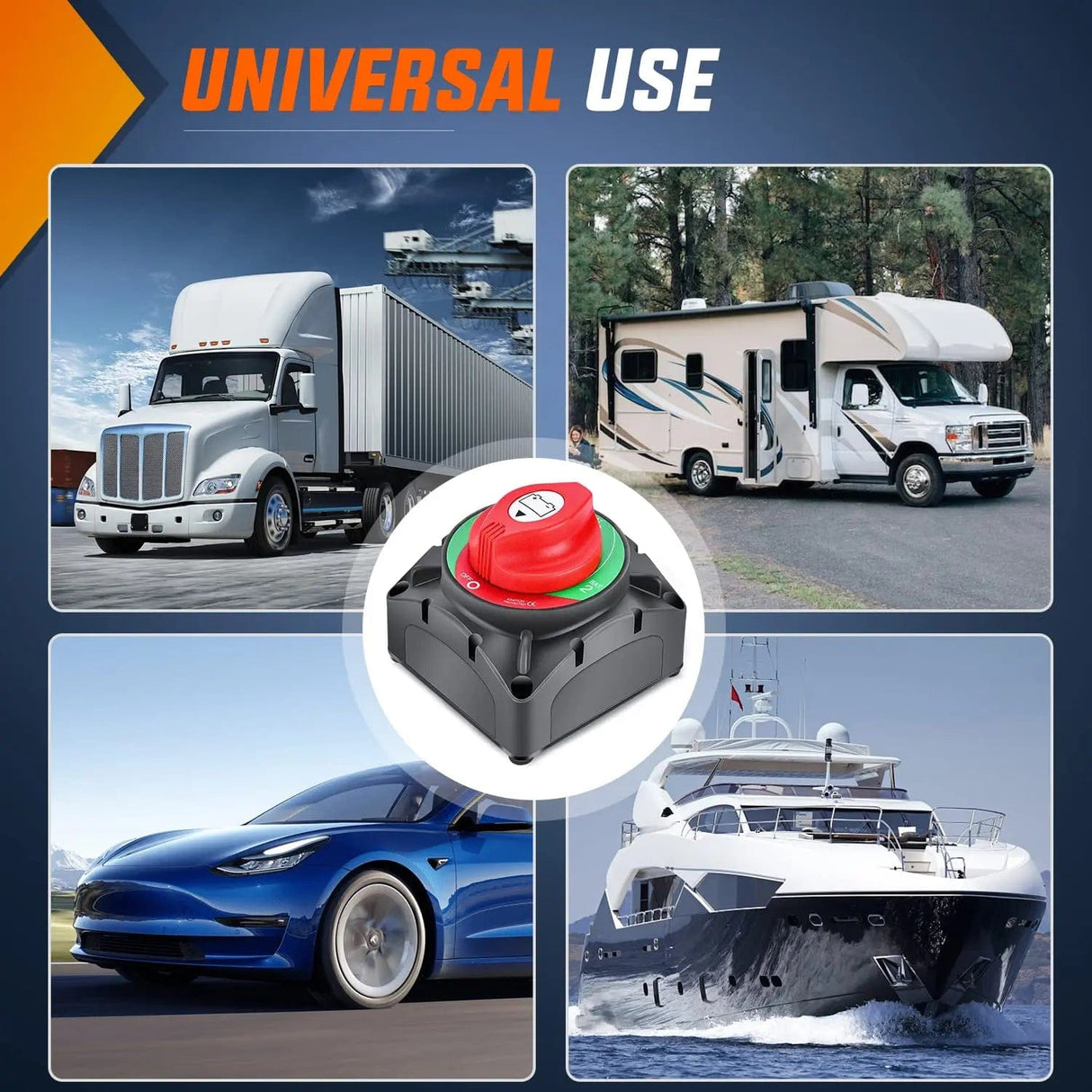 Rocker Switch 1-2-Both-Off Battery Disconnect Switch kits