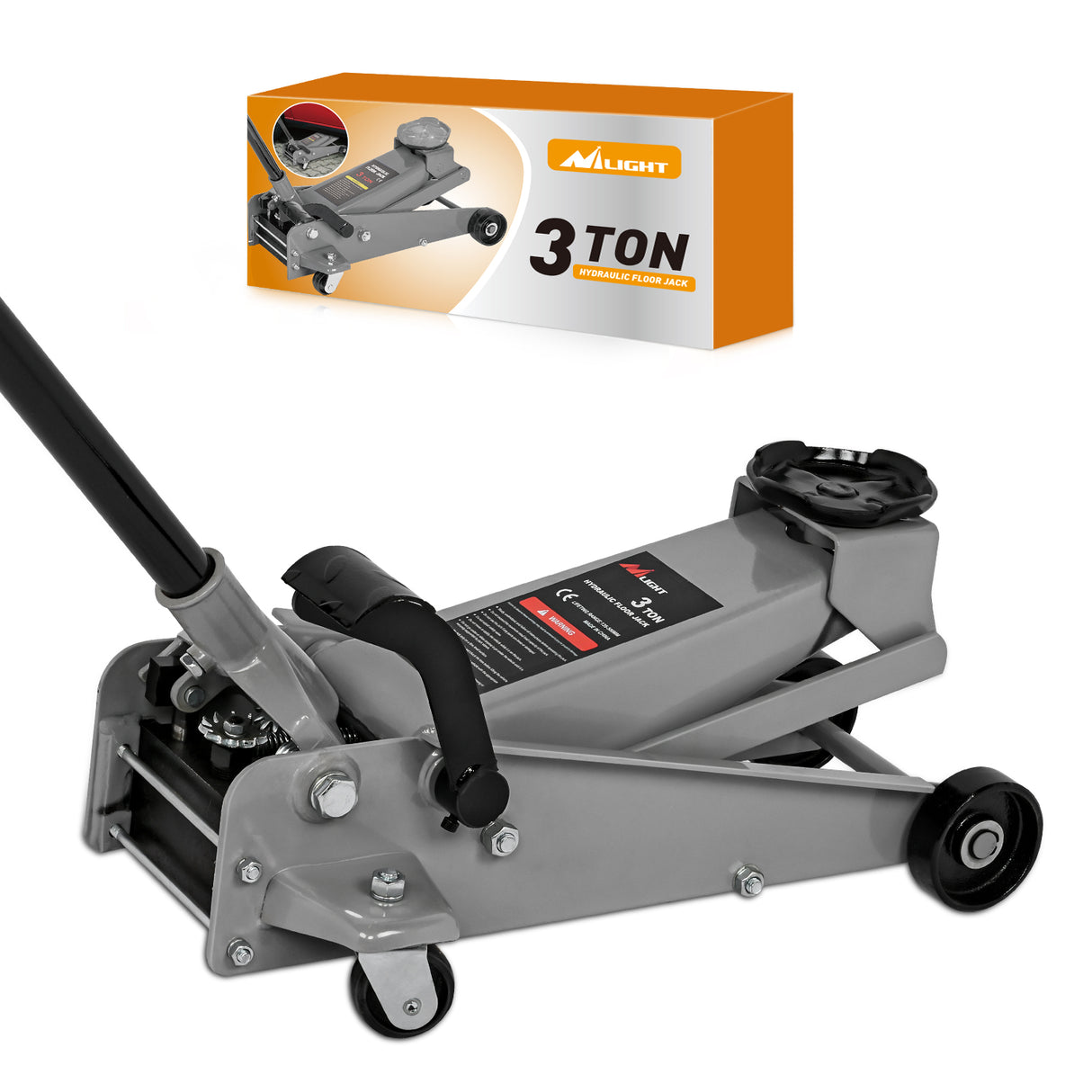 3 Ton Heavy Duty Floor Jack with Quick Lift Pump (5.3-19.69 inch Lift)