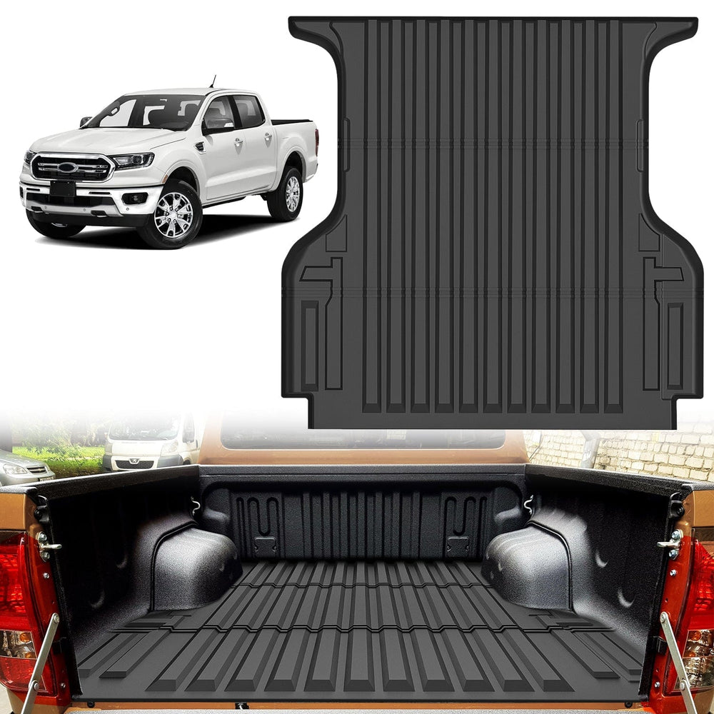 Truck Bed Mat 5ft Rubber Short Bed For 2019 2020 2021 2022 2023 2024 Ford Ranger