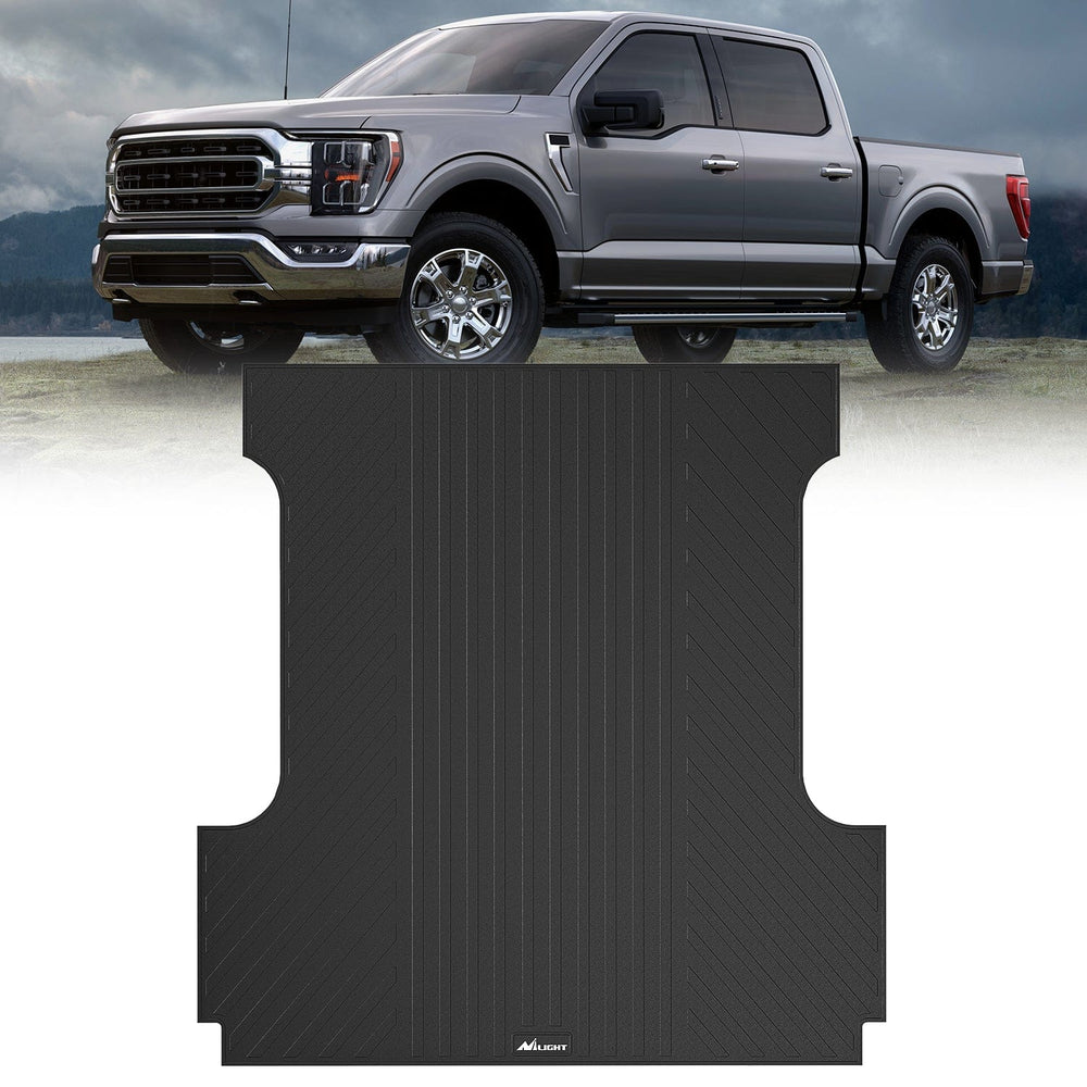 Truck Bed Mat 5.5ft Rubber Short Bed For 2015 2016 2017 2018 2019 2020 2021 2022 Ford F150 SuperCrew Cab