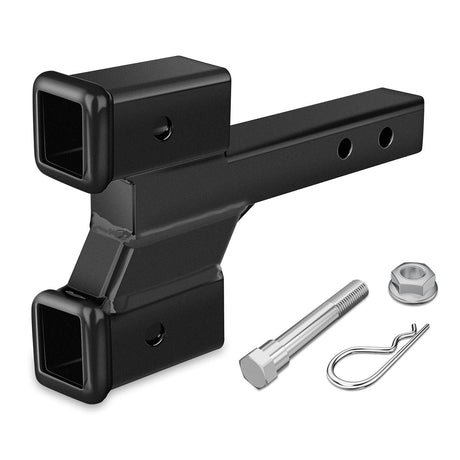 Trailer Hitch 2 Inch Trailer Dual Hitch Receiver with 2 & 4Inch Rise or Drop