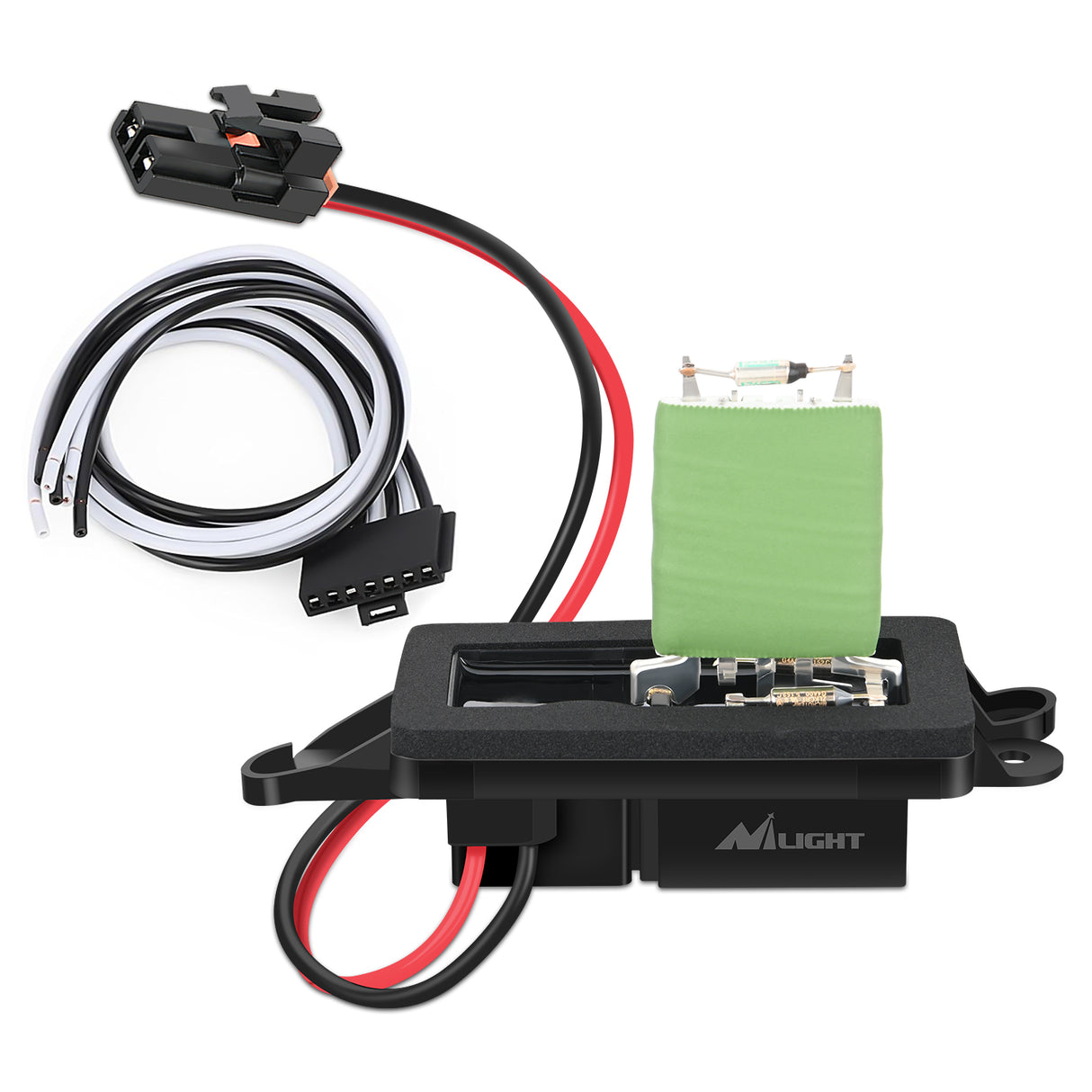 Nilight AC Blower Motor Resistor Kit with Harness Fit for Cadillac Escalade, Chevy Avalanche Silverado Suburban Tahoe, GMC Sierra Yukon 2003-2006 Replaces 89019088, 973-405, 15-81086, 22807123