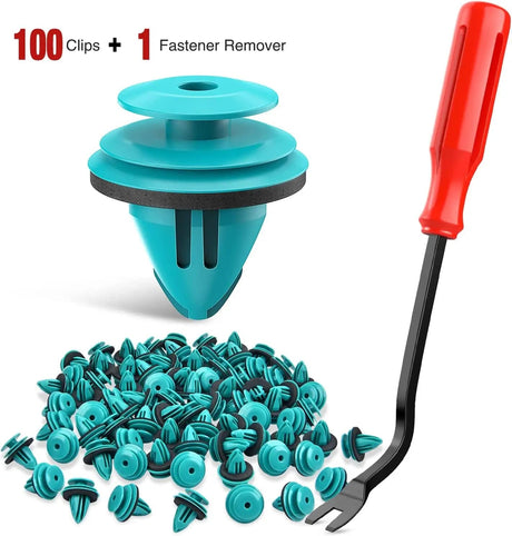 100 Pcs Head 18.4mm Hole 9mm Trim Door Panel Retainer Clips, Car Push Fastener Clips for Corolla Camry Sequoia Tundra Tacoma, Replace 90467-10188, 90467-A0005 Nilight