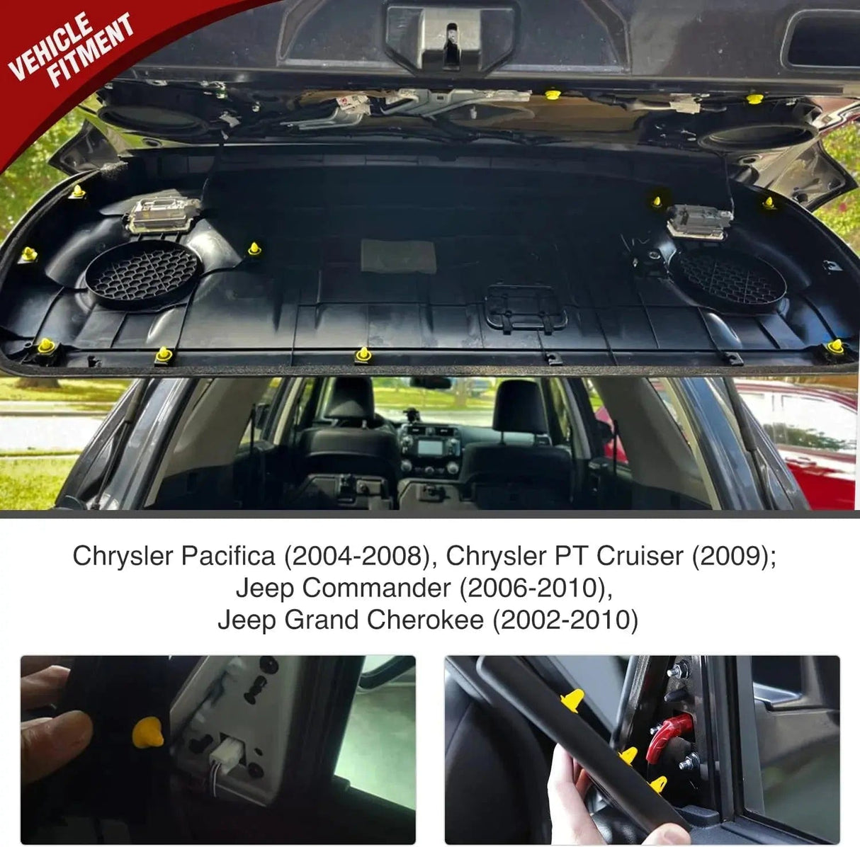 retainer clips 100 Pcs Head 18.5mm Hole 10mm Door Trim Panel Clips for Jeep 1999-2015 Dodge 2007-2015 Chrysler 2001-2010 for 6507055-AA 6507686-AA