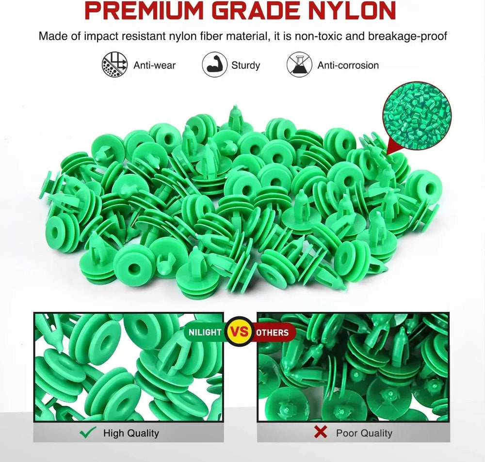 retainer clips 100 Pcs Head 18mm Hole 7.5mm Door Trim Panel Clips for Chrysler 1995-2004 Jeep 1993-2005 Dodge 1995-2004 Replaces OEM Part Number: 6503204