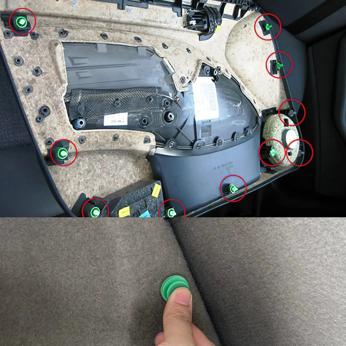 retainer clips 100 Pcs Head 18mm Hole 7.5mm Door Trim Panel Clips for Chrysler 1995-2004 Jeep 1993-2005 Dodge 1995-2004 Replaces OEM Part Number: 6503204