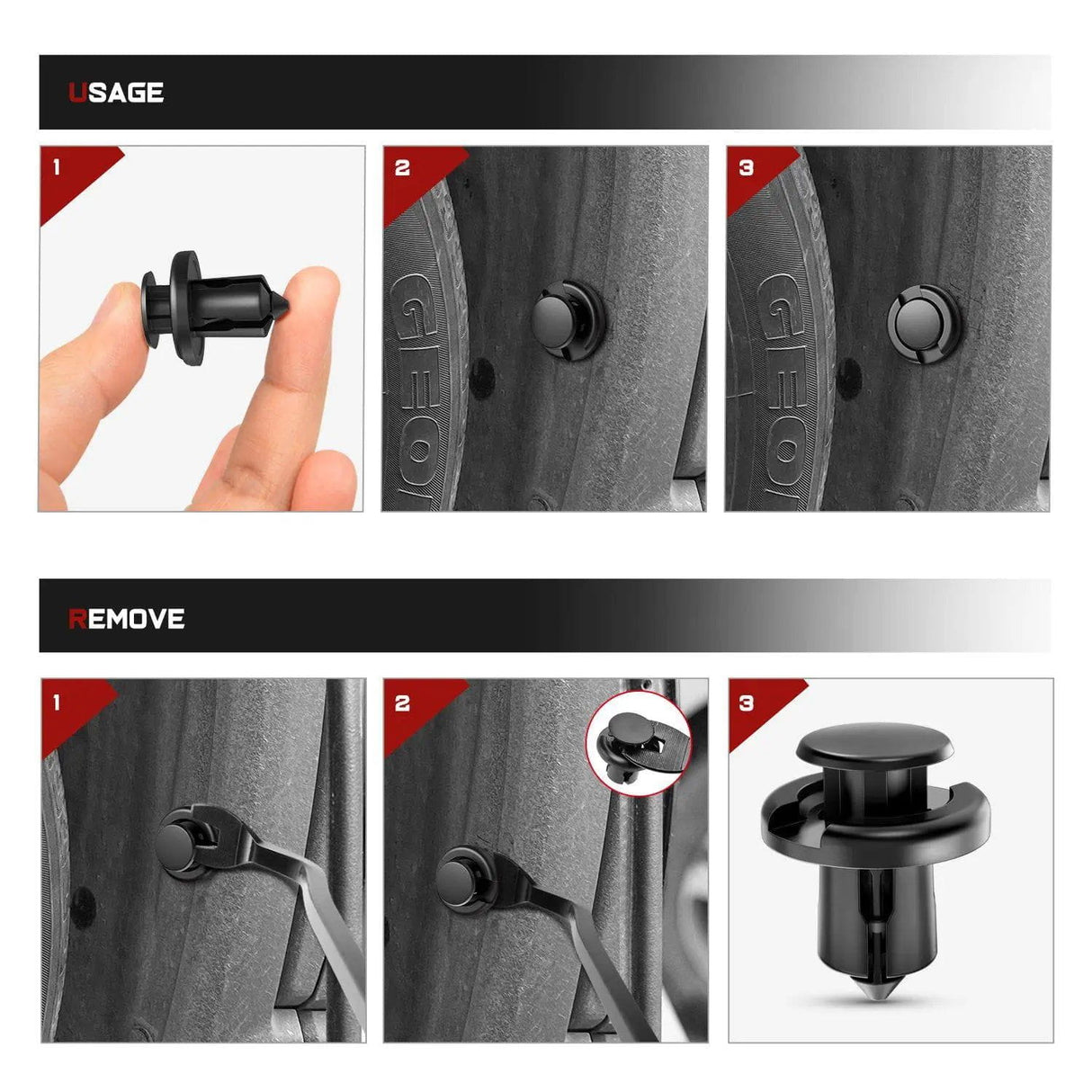 retainer clips 100 Pcs Hole 10mm Car Push Retainer Clips Kits For Honda and Acura 91503-SZ3-003