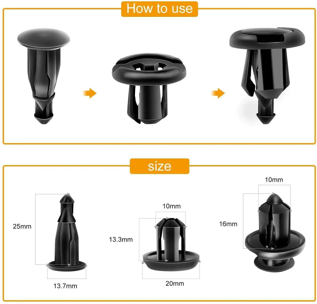 100-Pcs-Hole-7mm-8mm-10mm-Car- 