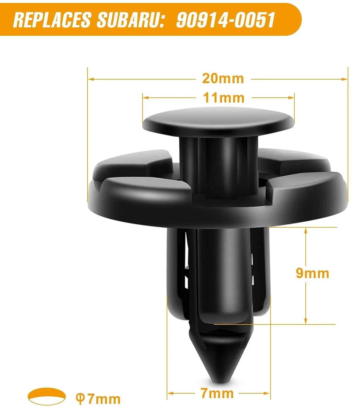 retainer clips 100 Pcs Hole 7mm 8mm 10mm Car Push Retainer Clips Kits For Subaru