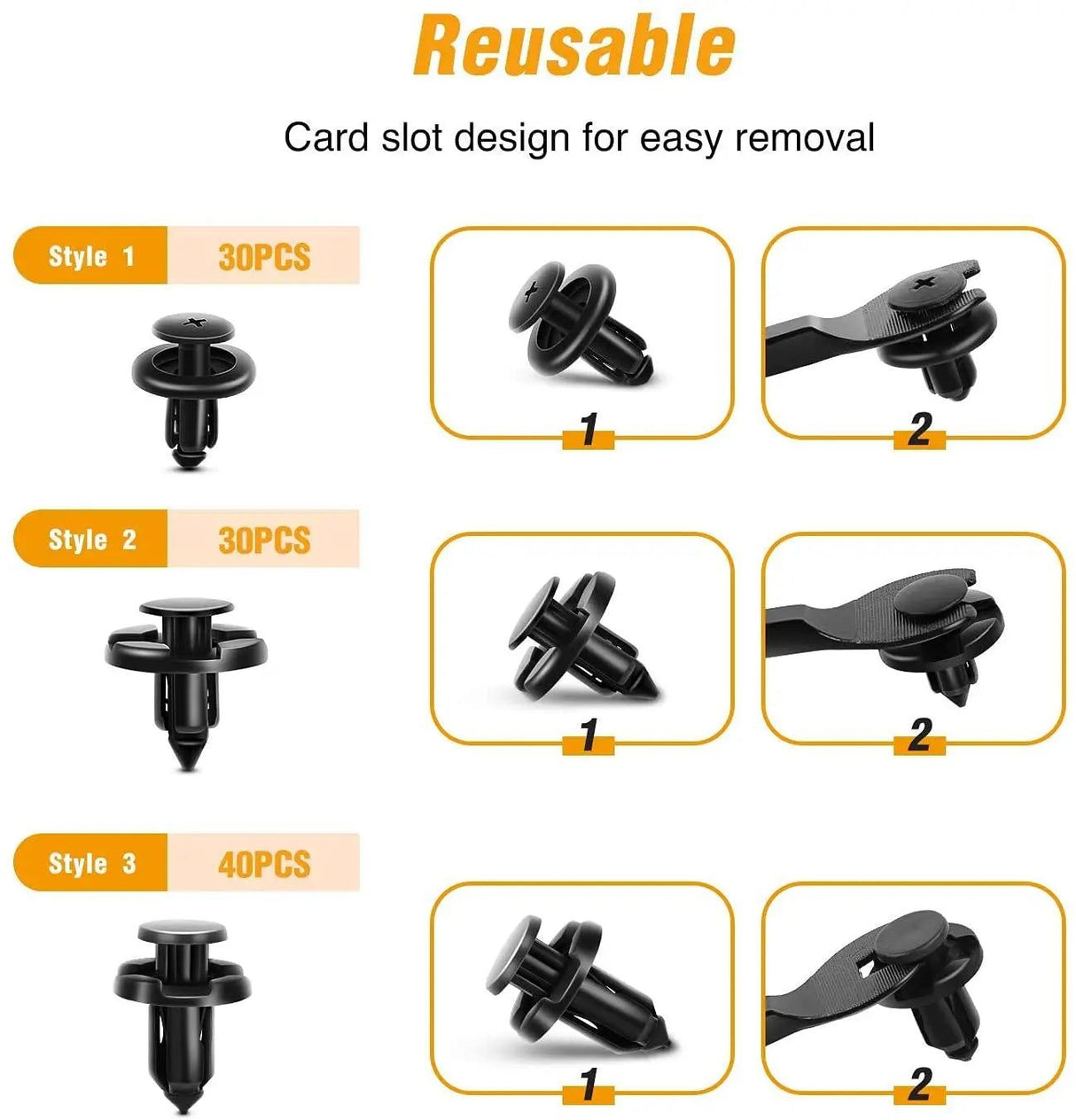 retainer clips 100 Pcs Hole 7mm 8mm 10mm Car Push Retainer Clips Kits For Subaru