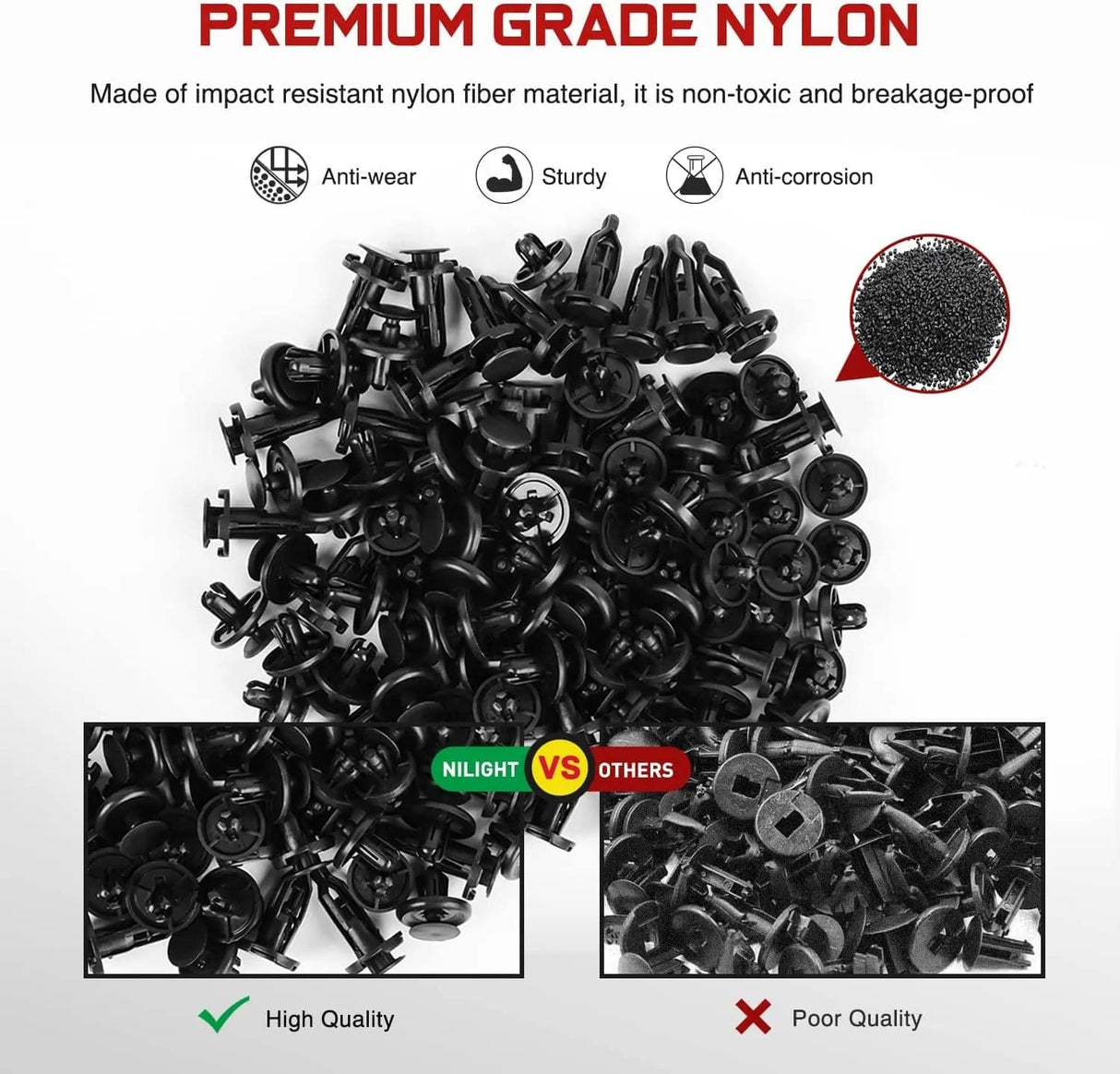 retainer clips 100 Pcs Hole 7mm 9mm Car Retainer Clips Push Type Bumper Fastener Rivet Clips for Lexus Toyota GM