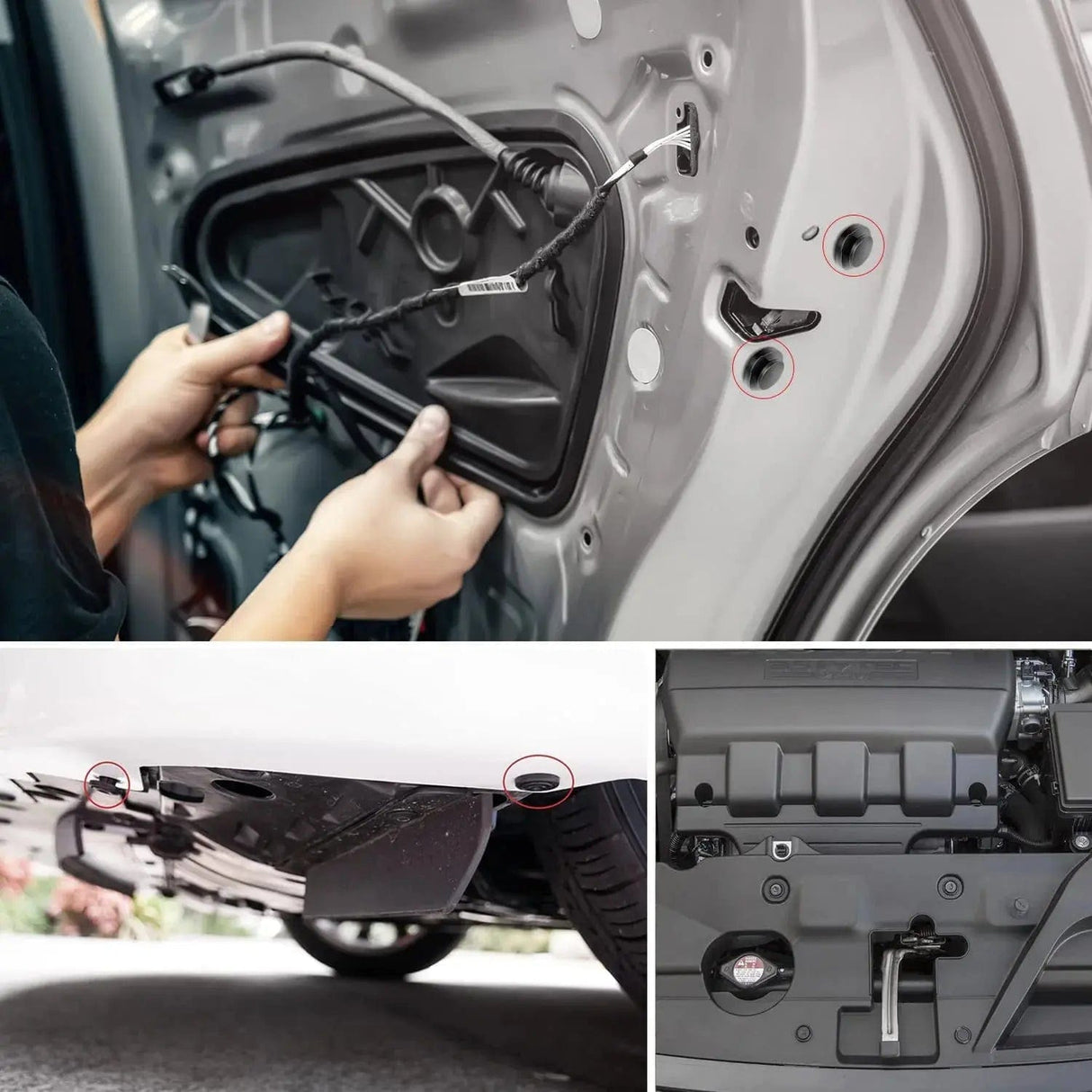 retainer clips 100 Pcs Hole 9mm Bumper Rivet Clips for GM 21030249 Ford N807389S Chrysler 6503598 Nylon Car Push Fastener Kits