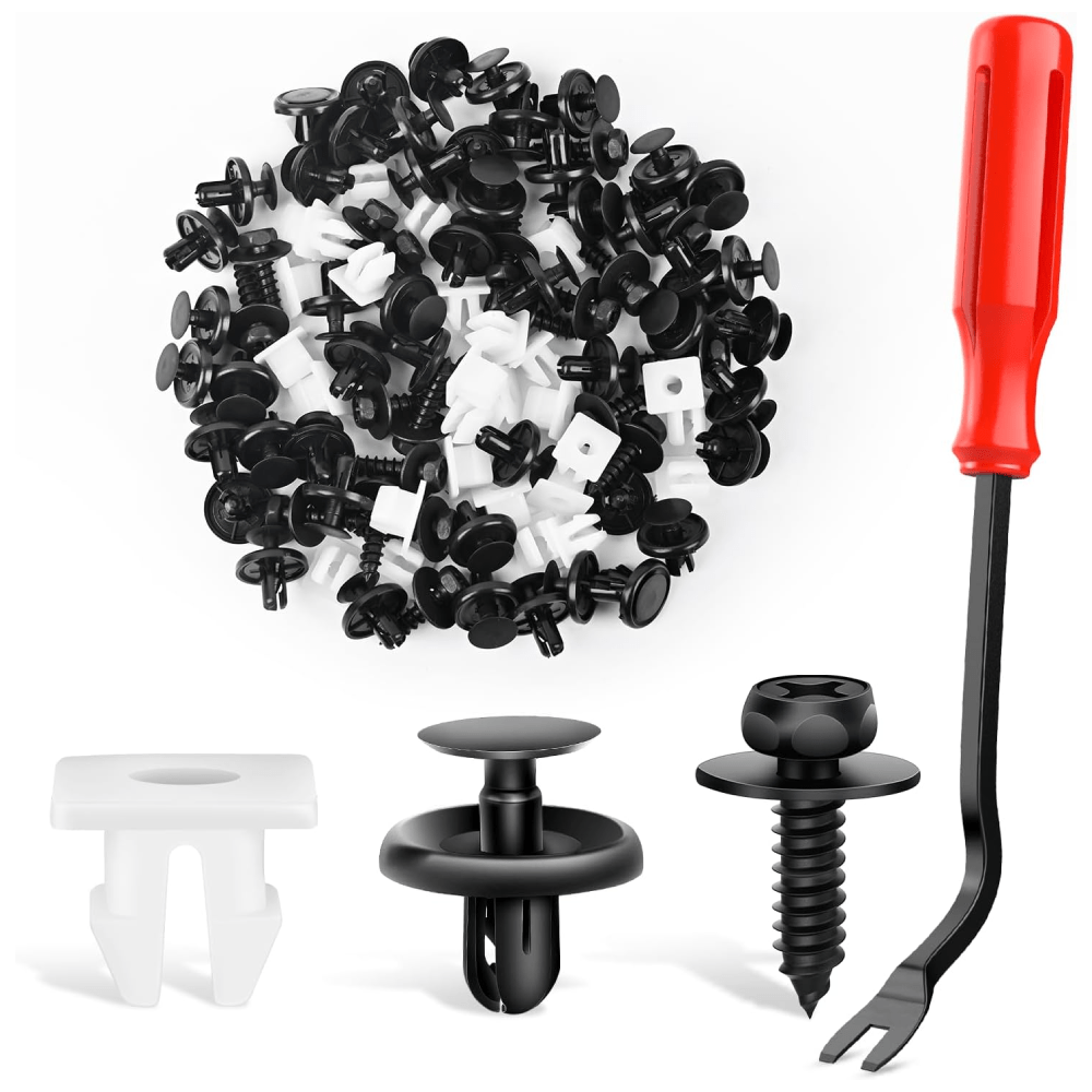 101 Pcs Engine Under Cover Push-Type Retainer for Lexus Toyota Clips 90467-07201 Front Bumper Nut Grommet Avalon Camry 90189-06193 Liner Screw Bolt 90159-60477 with Fastener Remover Nilight