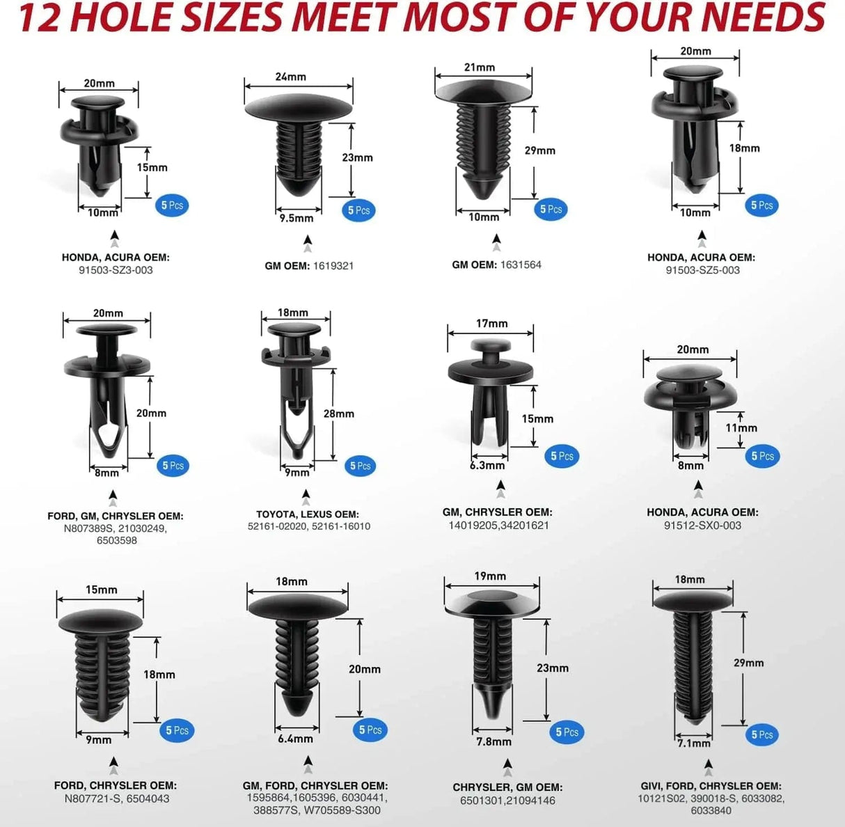 Fender 102 Pcs Trim Removal Tool Kit Blue