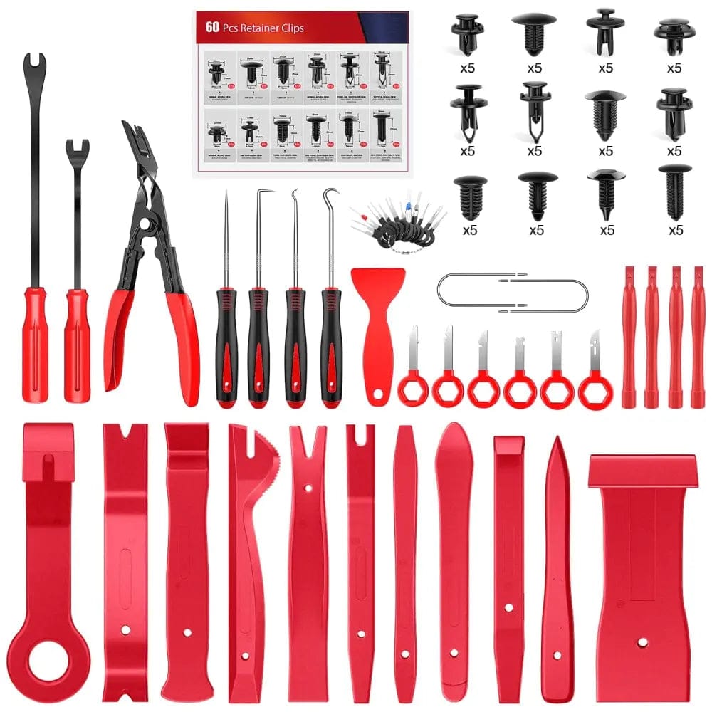 Fender 102 Pcs Trim Removal Tool Kit Red