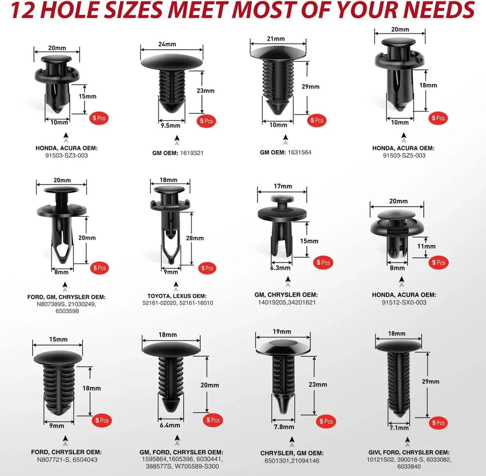 Fender 102 Pcs Trim Removal Tool Kit Red