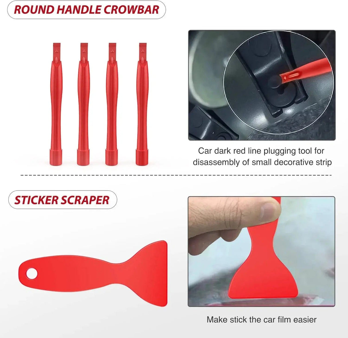 Fender 102 Pcs Trim Removal Tool Kit Red