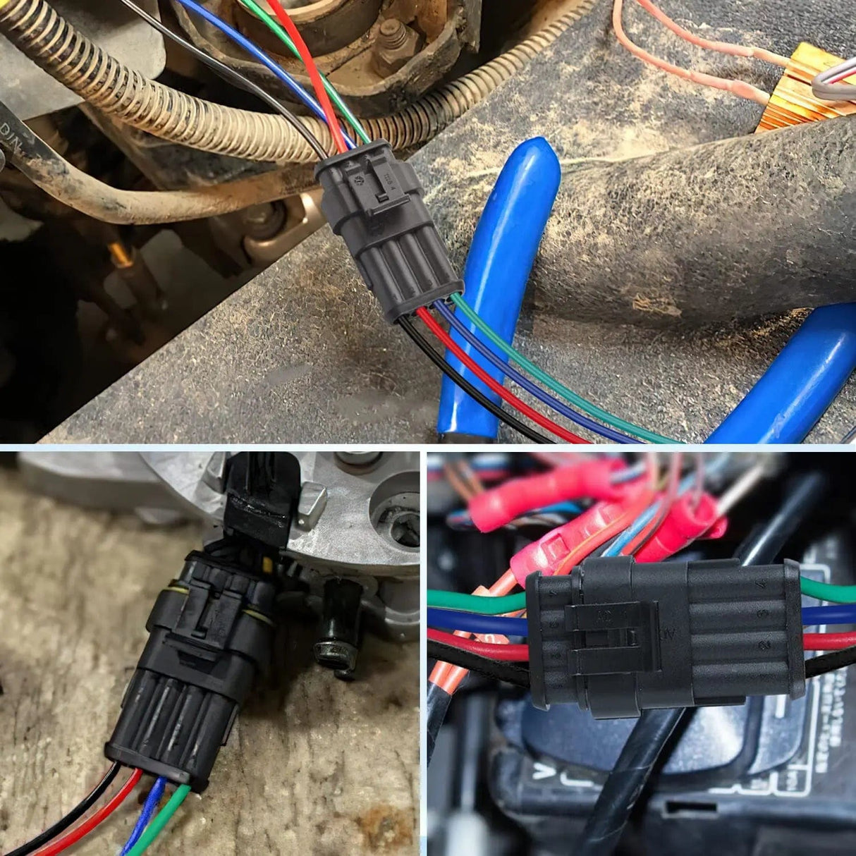 Vehicle Parts & Accessories 10Pack 4Pin Way Electrical Wire Connector 16AWG Male Female Plug
