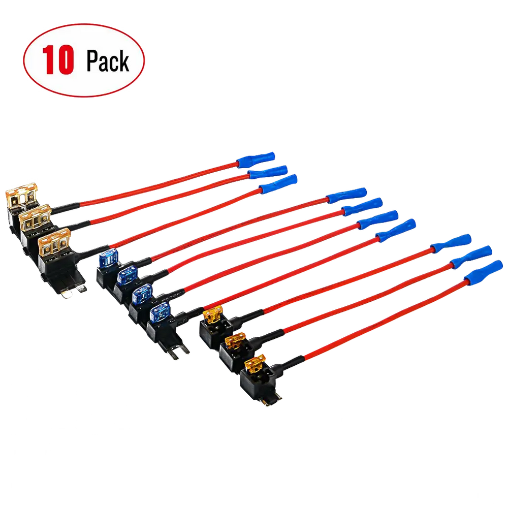Accessories 10Pcs Standard Mini Low Profile Add-A-Circuit Fuse Adapter