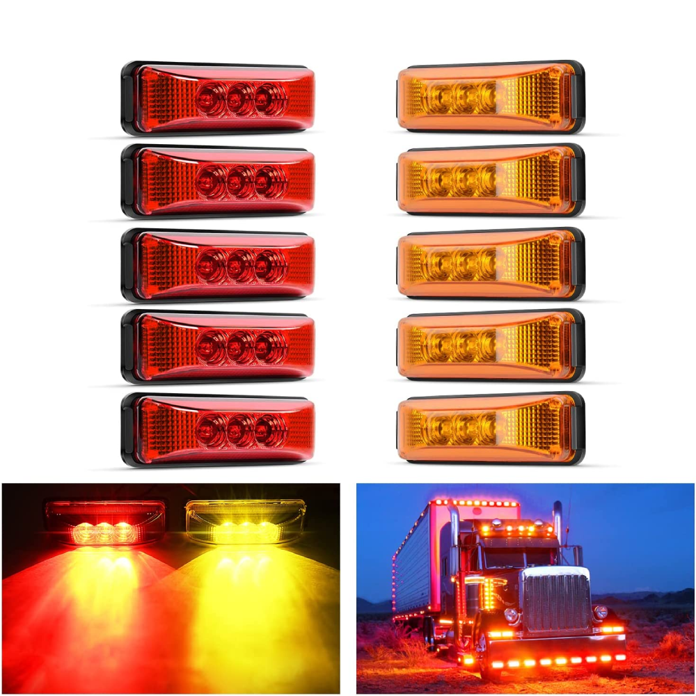 3.9 Amber Red LED Fender/Side Marker Light (10 Pcs) – Nilight