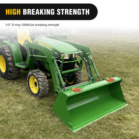 Nilight 2Pcs 1/2" D Rings for Trailers Heavy Duty Trailer Tie Down Rings, Incl. Mounting Hardware, Forged Steel Bolt-On Grab with Back Plates Compatible with Tractor RV UTV Truck, Max 12000Lbs, Orange