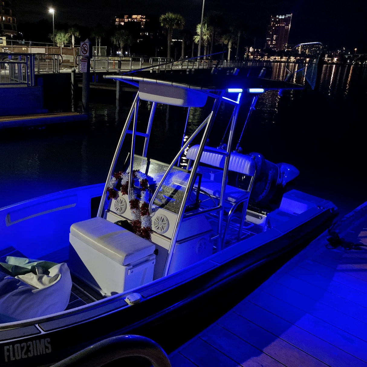 LED Work Light 6 Inch 54W Flood White Case Blue Led Work Lights (Pair)