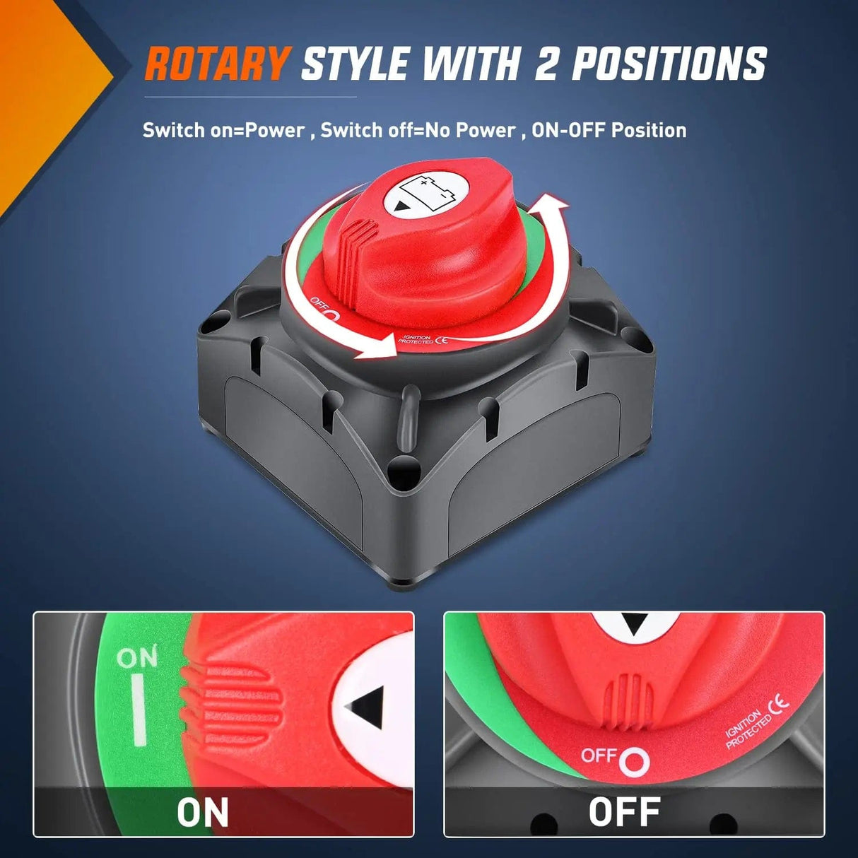 Rocker Switch 12-48V Battery Power Switch