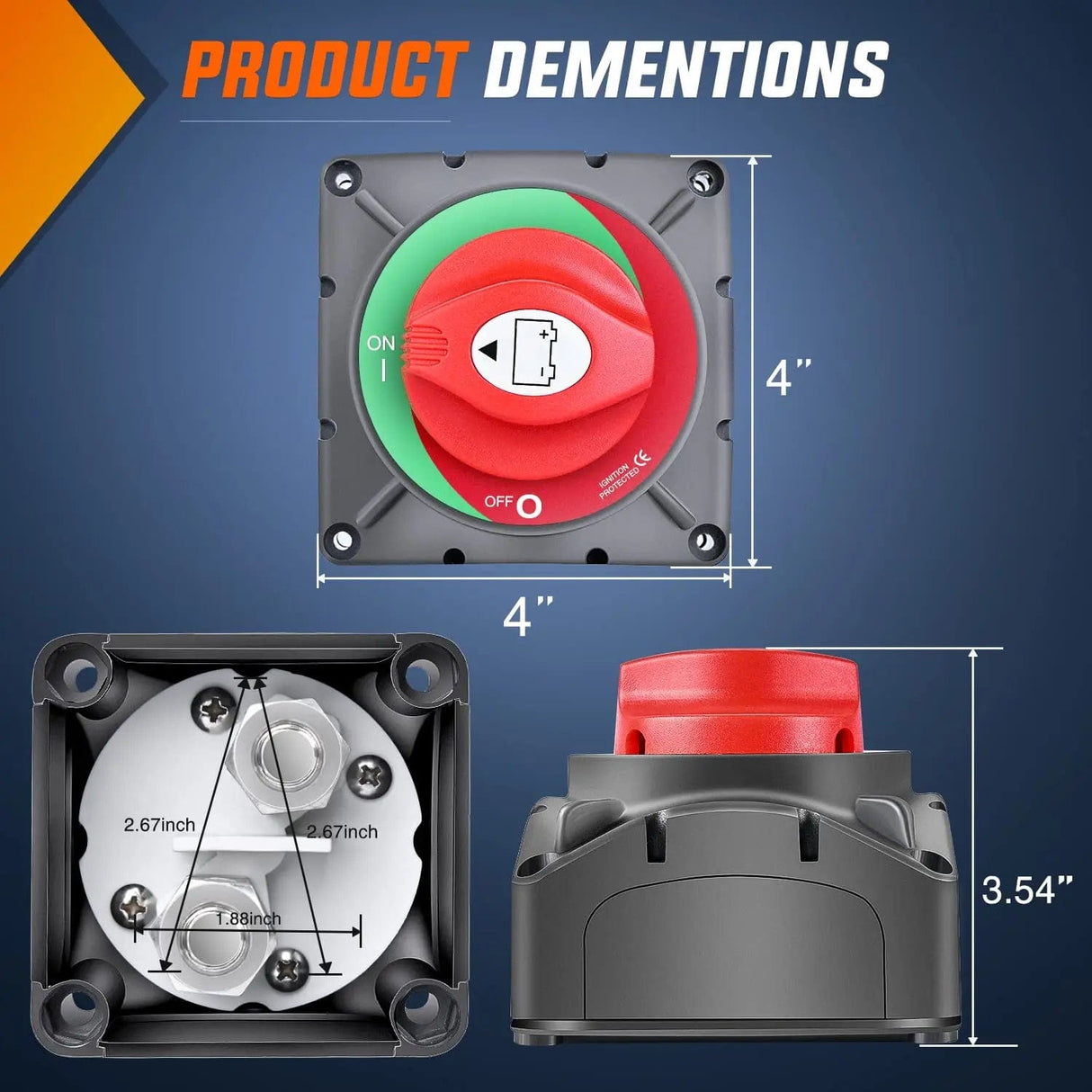 Rocker Switch 12-48V Battery Power Switch