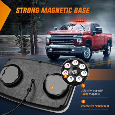 Roof Top strobe light 12 Inch 48 Leds Roof Top Red Emergency Strobe Light