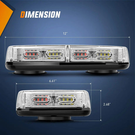 Roof Top strobe light 12 Inch 48 Leds Roof Top Red White Emergency Strobe Light