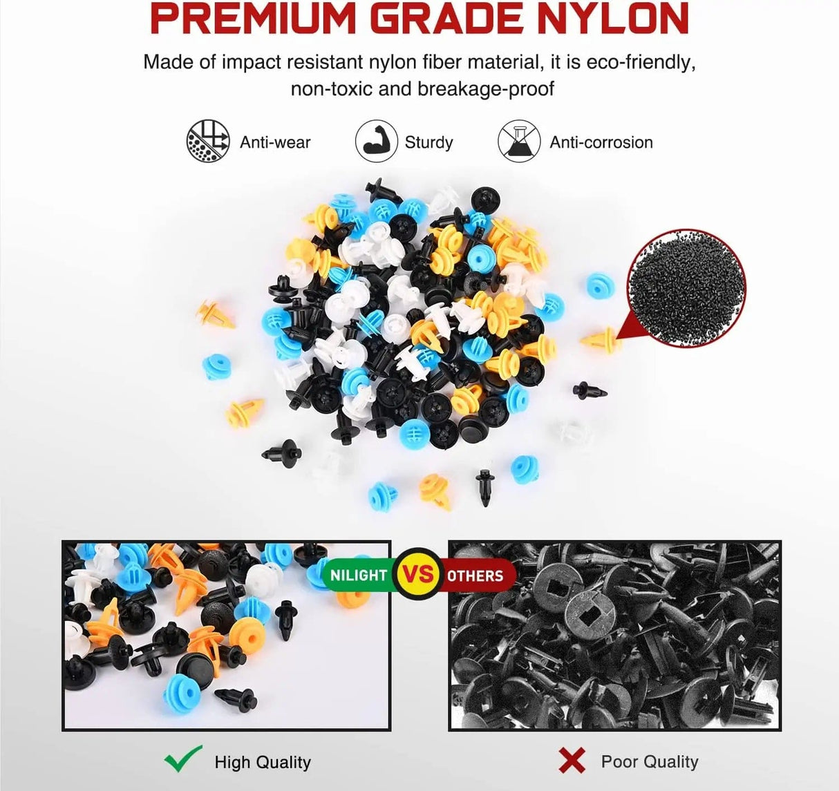 retainer clips 120 Pcs Hole 6.5mm 8mm 9mm 9.5mm 11mm Car Retainer Clips Fastener Remover Expansion Screws Replacement Kit Bumper Push Rivet Clips for GM Toyata Lexus Subaru