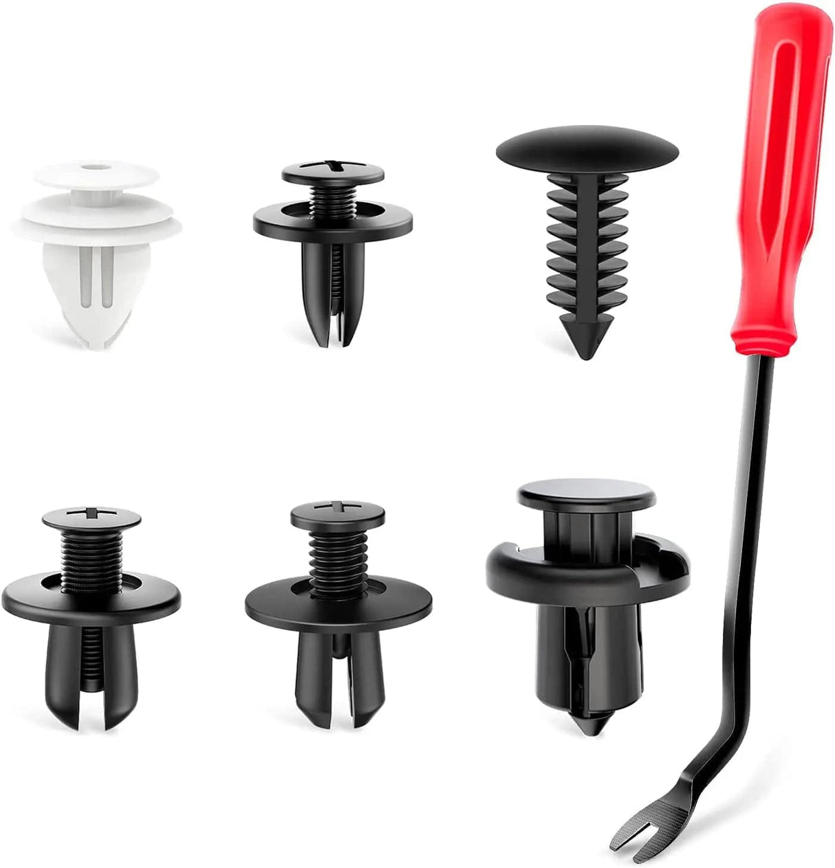 retainer clips 120 Pcs Hole 6mm 7.6mm 8mm 8.8mm 10mm Car Retainer Clips Fastener Remover Expansion Screws Replacement Kit Bumper Push Rivet Clips for GM Ford Honda Chrysler