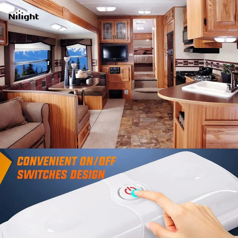 Interior Lights RV Interior Ceiling White LED Lights (Pair)