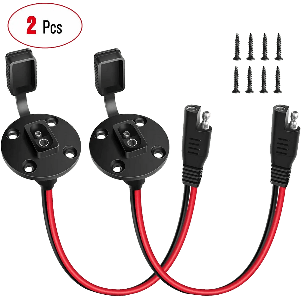 Wiring Harness Kit 12AWG 2-Pack SAE Power Socket Sidewall Port