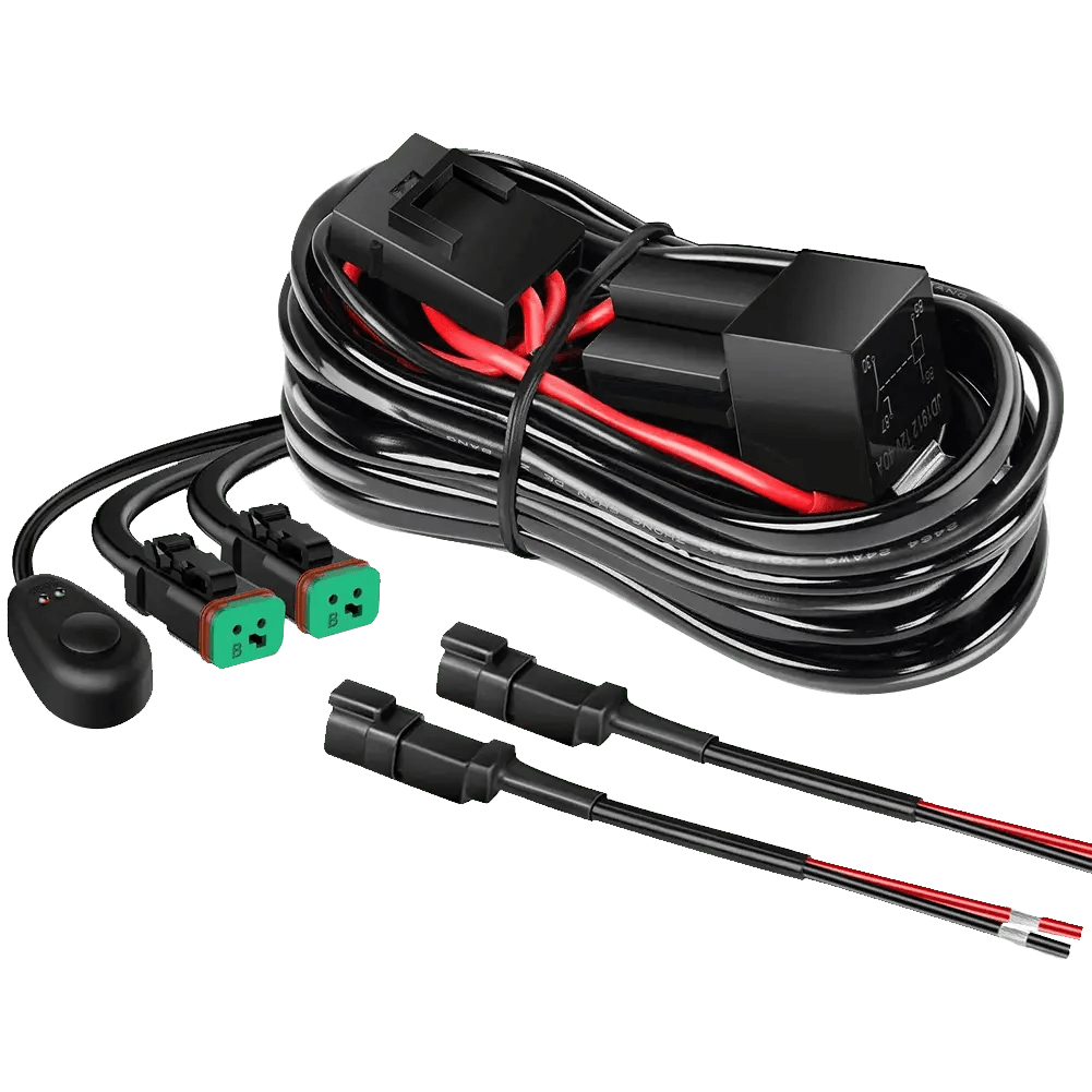Wiring Harness Kit 14AWG 11.5FT DT Connector Wire Harness Kit 2 Leads W/ 12V On-Off Switch